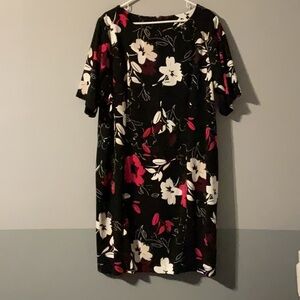 Alfani Size 24W Floral Black and Red Women's Dress